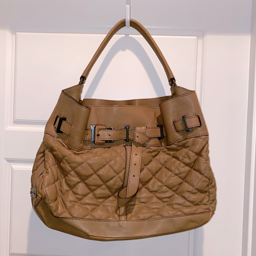 Burberry Brown Leather Satchel Purse - New!